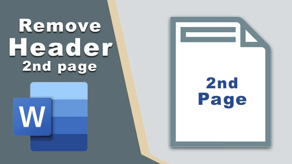 Instructions to remove the header on the second page of a Word document.